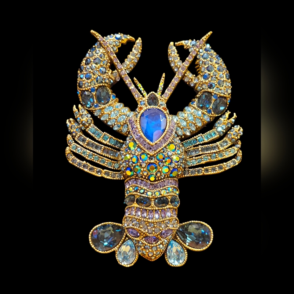 Heidi Daus Blue Lobster Pin